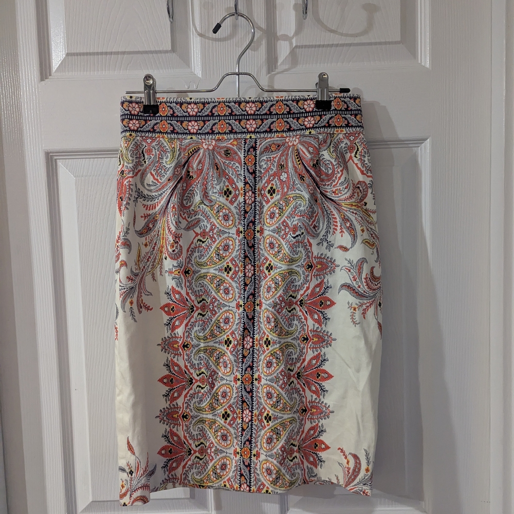 Antonio Melani Paisley Print Skirt in Multicolor